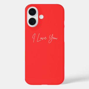 I Liebe You iPhone 16 Pouch - Niedlich Romantische Hülle