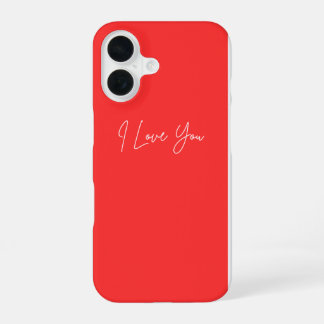 I Liebe You iPhone 16 Pouch - Niedlich Romantische Hülle
