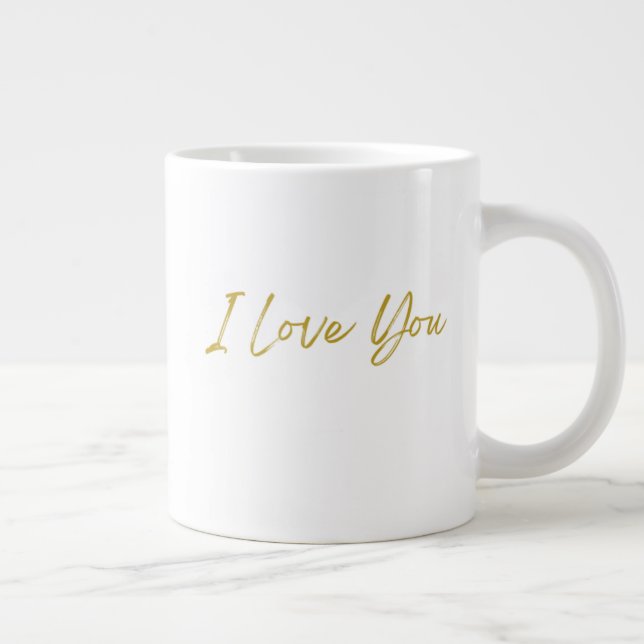 I Liebe You Jumbo 20oz Tasse (Rechts)