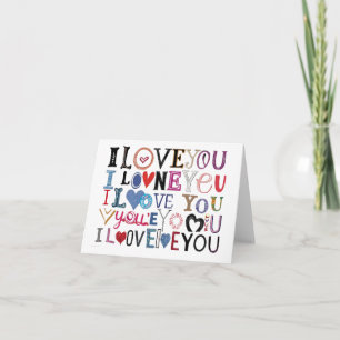 "I Liebe You" Künstlerische Faltkarte Feiertagskarte