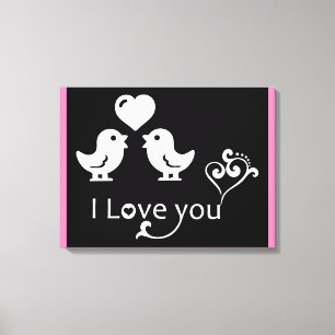"I LIEBE YOU" - LIEBER LEINWANDDRUCK