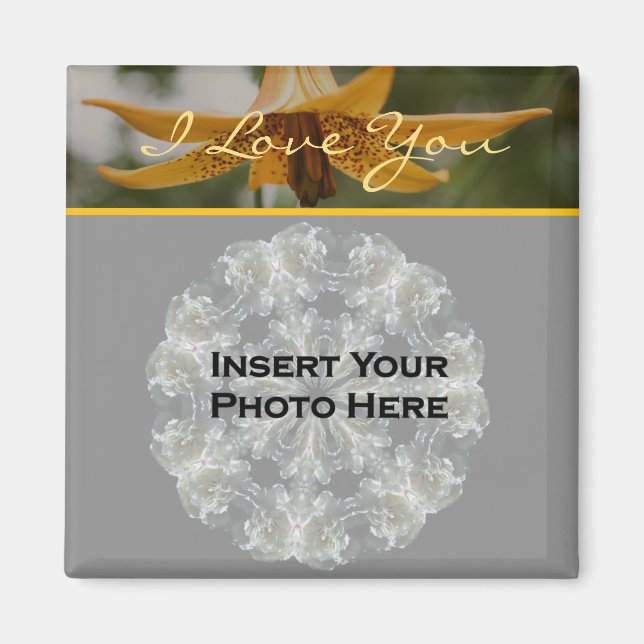 I Liebe You Lily Blume Personalisiertes Foto Magnet (Vorne)