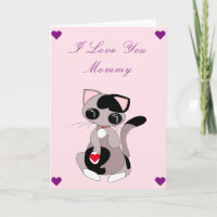 I Liebe You Mama Baby Card Chat mit Herzgeschenk
