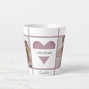 "I Liebe You Mama" Personalisierte Foto Latte Tass Milchtasse
