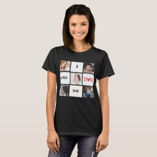 "I Liebe you Mom" niedlich 5 Foto Collage T - Shir T-Shirt