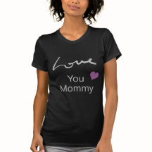 I Liebe You Mommy Elegant Silver Script Black