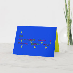 "I Liebe You" Morse Code mit "Hues Card" Karte