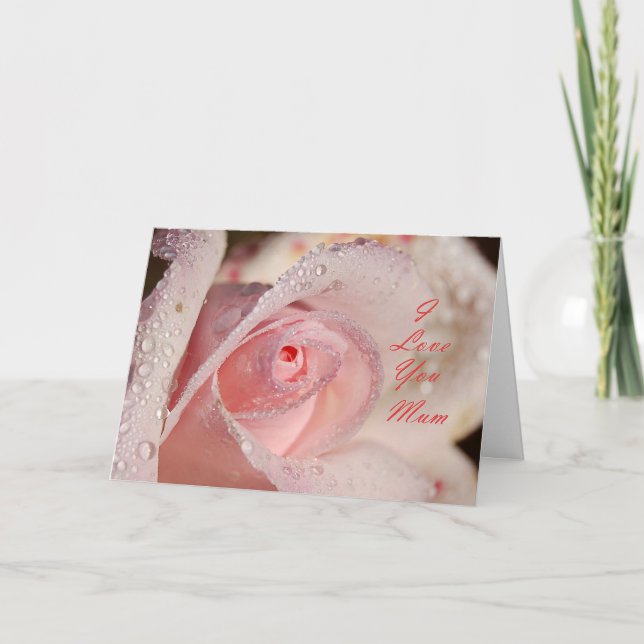 I Liebe You Mum Karte (Vorderseite)