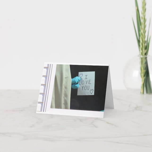 I Liebe You Quarantine Card Karte (Vorderseite)