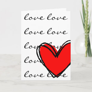 I Liebe You Red Heart Feiertagskarte