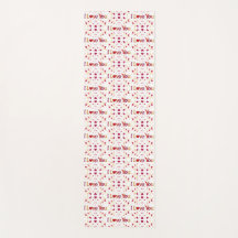 I LIEBE YOU Red Heart Gold Ribbon Valentine 2-seit