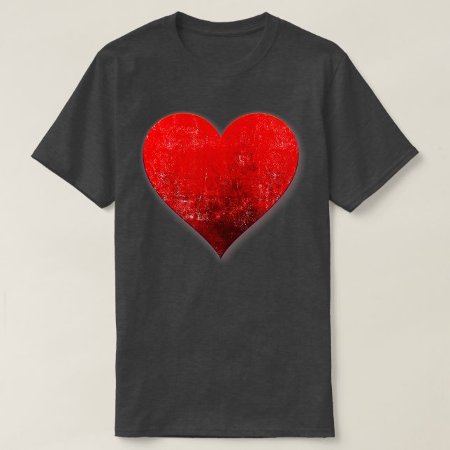 I Liebe You Red Heart Valentinstag Emoticon T-Shirt (Design vorne)