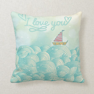 I Liebe You Sailboat Kissen