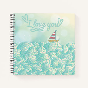 I Liebe You Sailboat Notizbuch