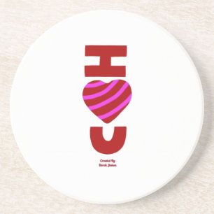 I Liebe You Sandstone Untersetzer