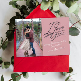 I Liebe You Script Foto Valentine's Day Feiertagskarte