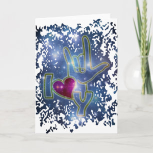 I LIEBE YOU / sign language Karte