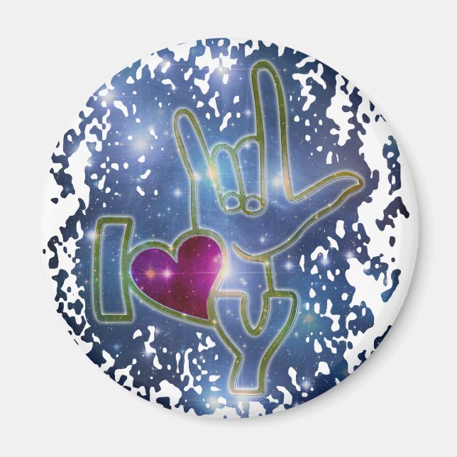 I LIEBE YOU / sign language Magnet (Vorne)