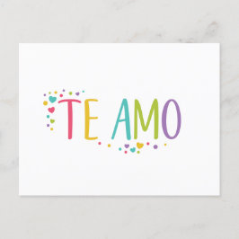 I Liebe you spano amo Regenbogen Postcard Postkarte