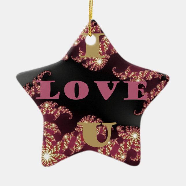 I Liebe You Sweetheart Keramik Ornament (Vorne)