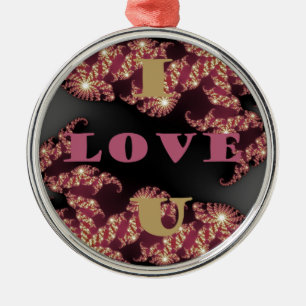 I Liebe You Sweetheart Silbernes Ornament