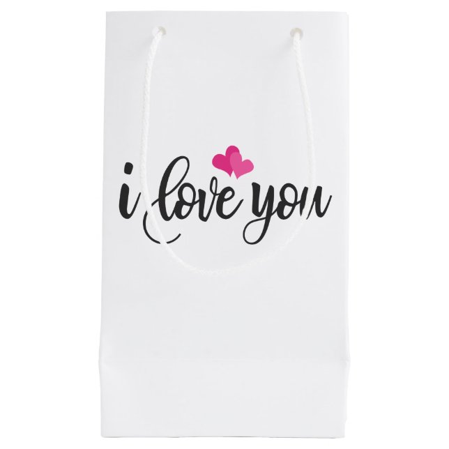 I Liebe You Valentine Calligraphy | Geschenktüte (Vorderseite)