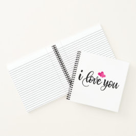I Liebe You Valentine Calligraphy | Notizbuch