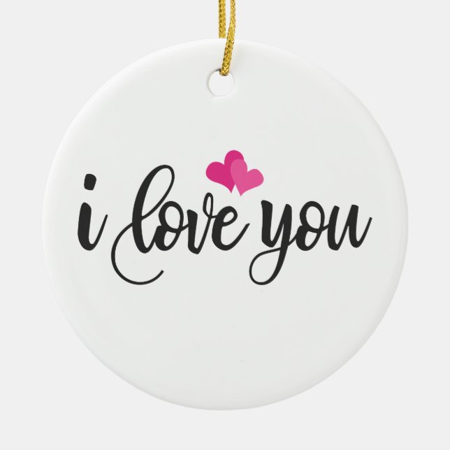 I Liebe You Valentine Calligraphy | Ornament (Vorne)