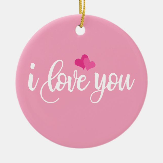 I Liebe You Valentine Calligraphy | Ornament (Vorne)