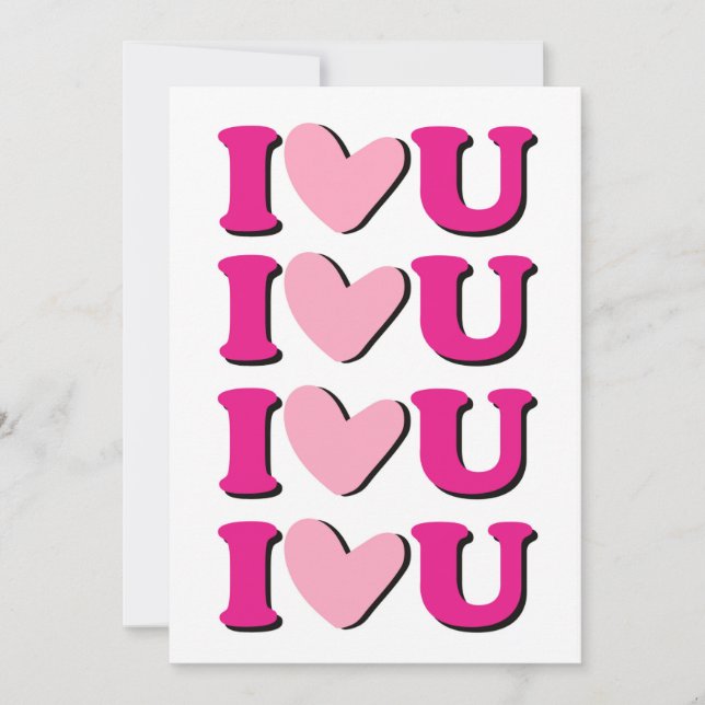 I Liebe You Valentine Day Card (Vorderseite)