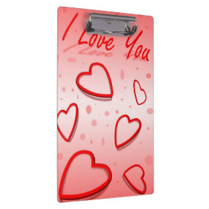 " I LIEBE YOU" VALENTINE HERZEN KLEMMBRETT