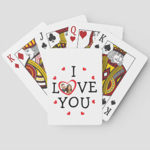 "I Liebe you" Valentinisches Foto Spielkarten