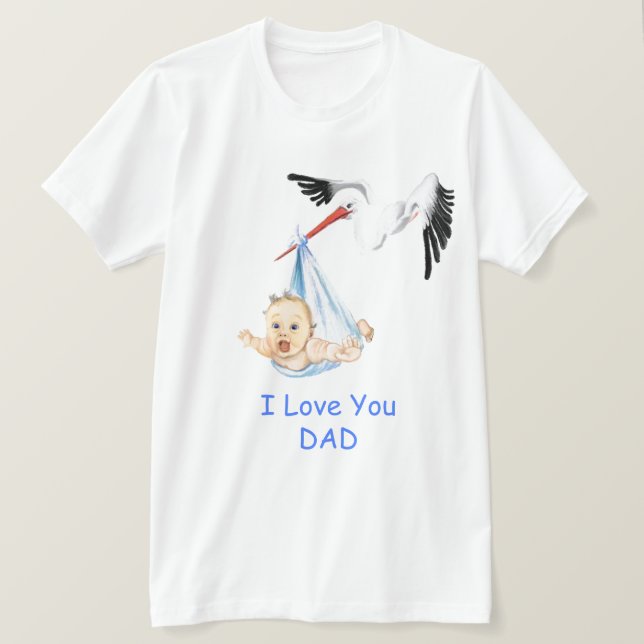I Liebe You Vater T - Shirt - StorchenBaby (Design vorne)