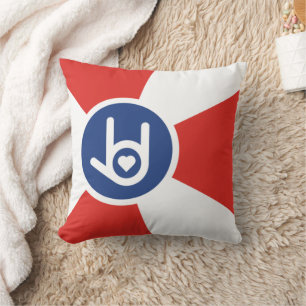 I Liebe You Wichita Flag Kissen