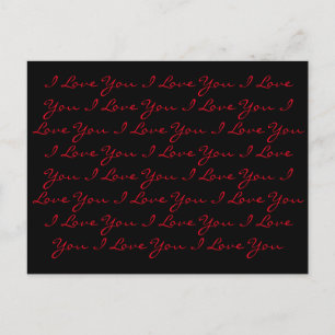 "I Liebe You" ...wiederholt Postkarte
