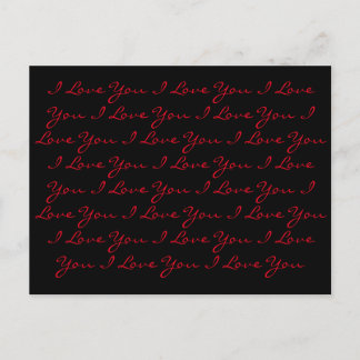 "I Liebe You" ...wiederholt Postkarte