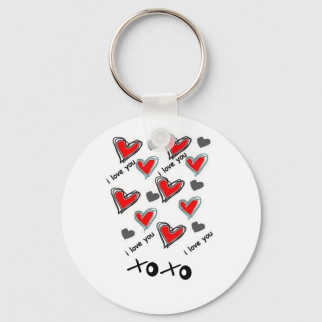 I LIEBE YOU XOXO SCHLÜSSELANHÄNGER (Vorderseite)