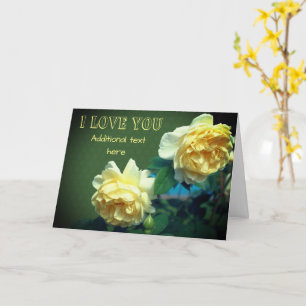 I Liebe You Yellow Roses Blume Personalisierte Kar Karte