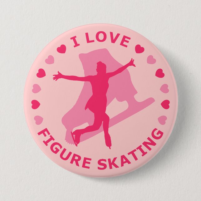 I Liebe-Zahl Skaten Button (Vorderseite)