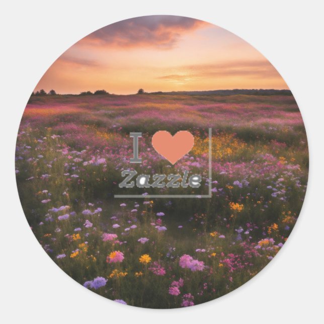 I Liebe Zazzle Sticker (Vorderseite)