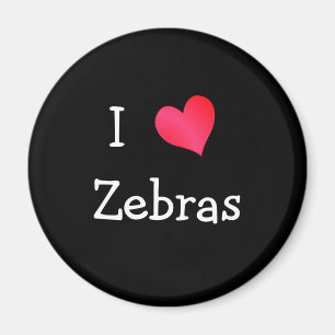 I Liebe Zebras Magnet