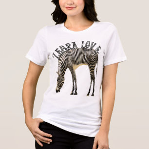 I Liebe Zebras - Maßgeschneidert Tri-Blend Shirt