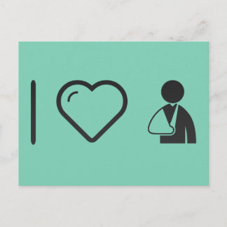 I Liebe zerbrochene Waffen Postkarte