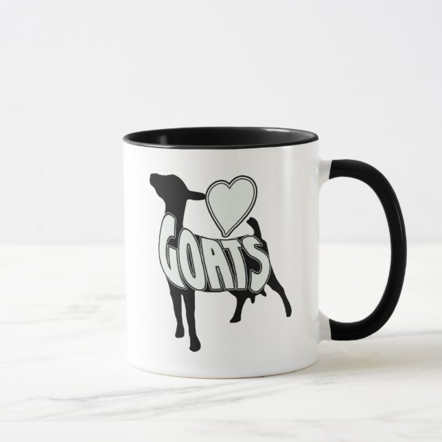 I LIEBE-ZIEGEN-LOGO-IKONE TASSE (Rechts)