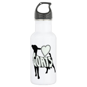 I LIEBE-ZIEGEN-LOGO-IKONE TRINKFLASCHE
