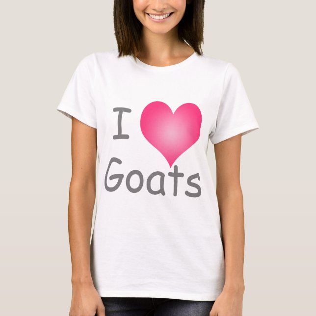 I Liebe Ziegen T-Shirt (Vorderseite)