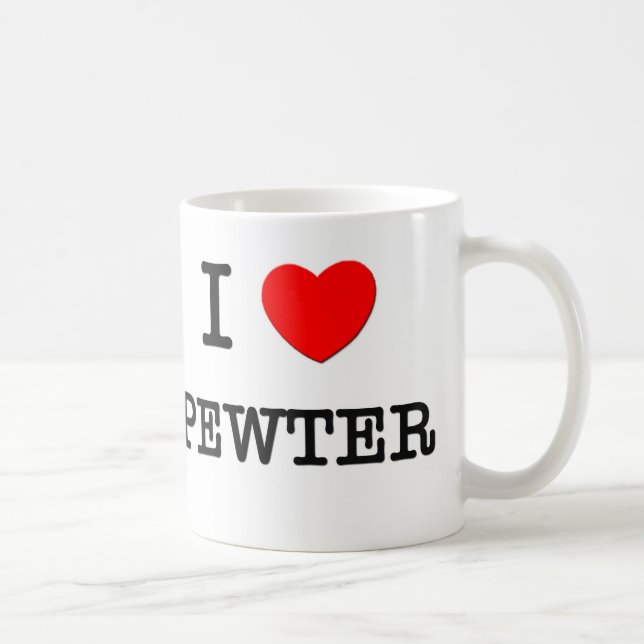 I Liebe-Zinn Tasse (Rechts)