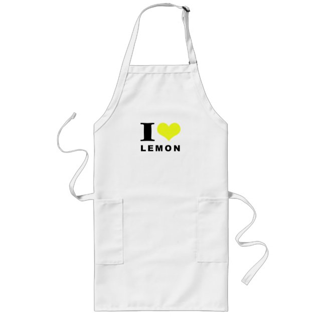 I Liebe Zitrone Lange Schürze (Vorne)