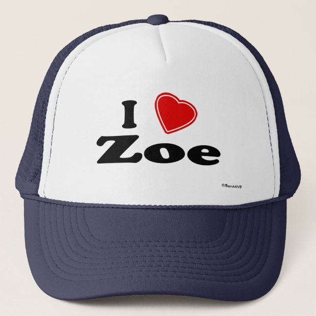 I Liebe Zoe Truckerkappe (Vorderseite)