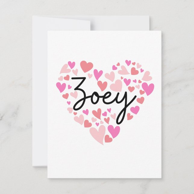 I Liebe Zoey Dankeskarte (Vorderseite)